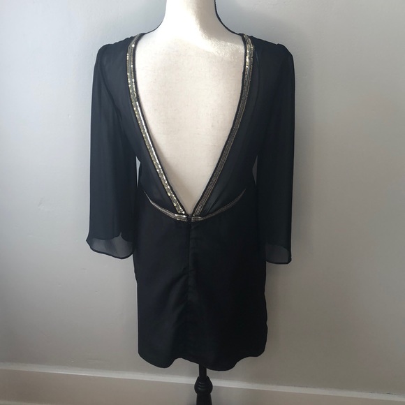 BCBGeneration Sequin open back chiffon dress - Picture 8 of 11